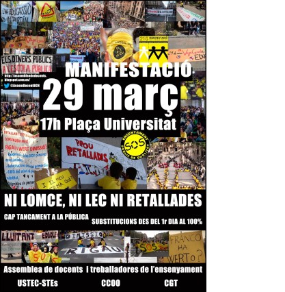 Manifestació Ni LOMCE, ni LEC, ni retallades